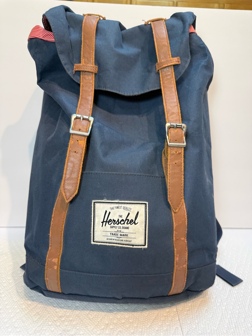 Herschel Supply Co. Little America Laptop Backpack Navy/Tan Canvas